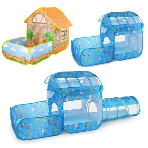 Pop up tent - Blauwe speeltent met onderwaterthema voor avontuurlijke kinderen